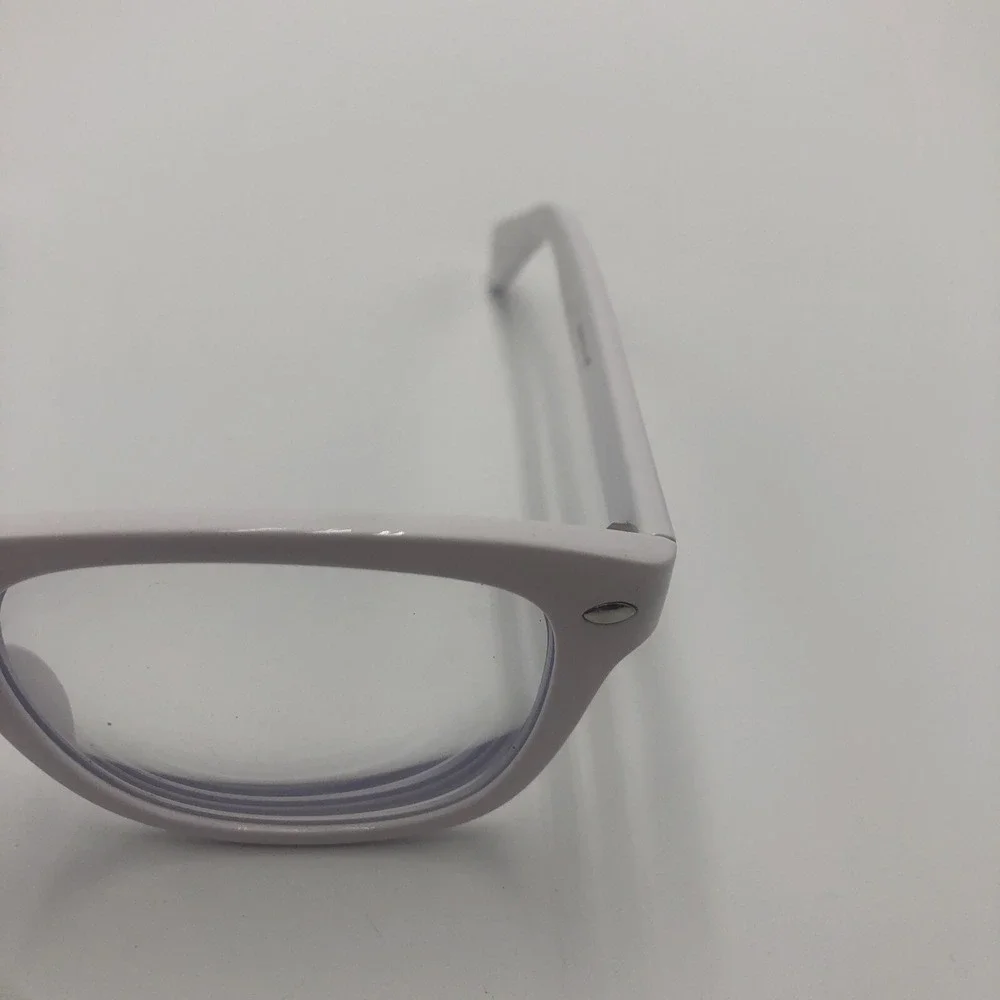 Womens Glasses Frames Zenni White Square Shaped  W/ Lens Preowned Used With Case